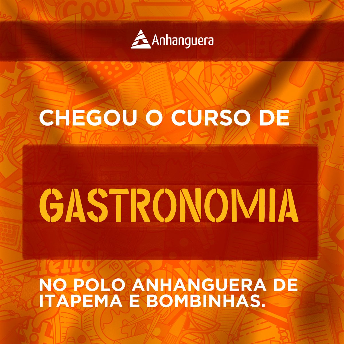 UNILAS's tweet photo. Já pensou em fazer um curso superior em #gastronomia em apenas 18 meses? NA Anhanguera de #itapemasc e #bombinhassc você pode fazer, com mensalidade de R$ 189,90. Início em agosto. Informe-e (47) 99241-9690. #anhanguerabombinhas #anhangueraitapema #chef #chefdecozinha https://t.co/i2m6YP4wd6
