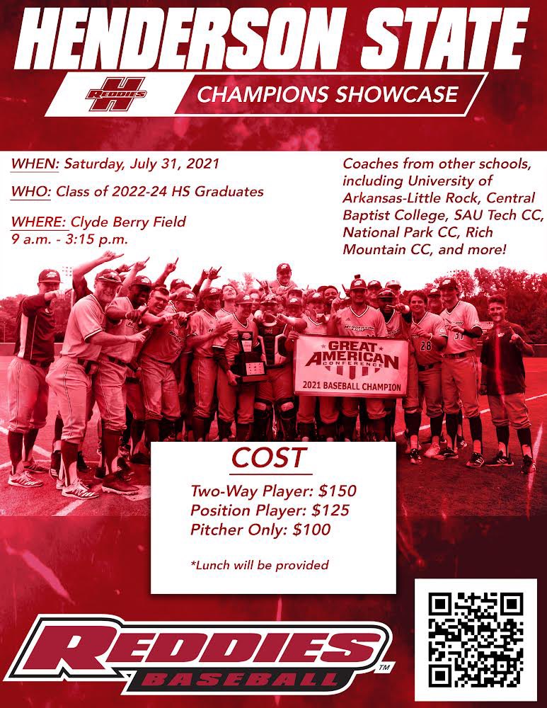 A_Hall01's tweet photo. Last week to register for @ReddieBaseball Champions Showcase!! 🏆

📍5+ colleges in attendance from each level offered in state of AR 

📝 Guaranteed 1v1 evaluation from college coach following camp

📲 Secure your spot: https://t.co/OBpeHqOaLV https://t.co/KZ8JuayrVS