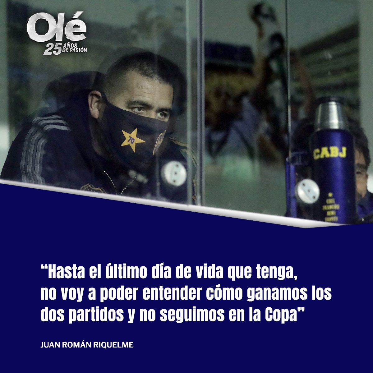 DiarioOle's tweet photo. 🔵🟡 Juan Román Riquelme todavía no puede entender cómo Boca quedó afuera con Atlético Mineiro. Y según él, jamás lo comprenderá...
🎙️ @Radio10 https://t.co/nNPpoBwOFh