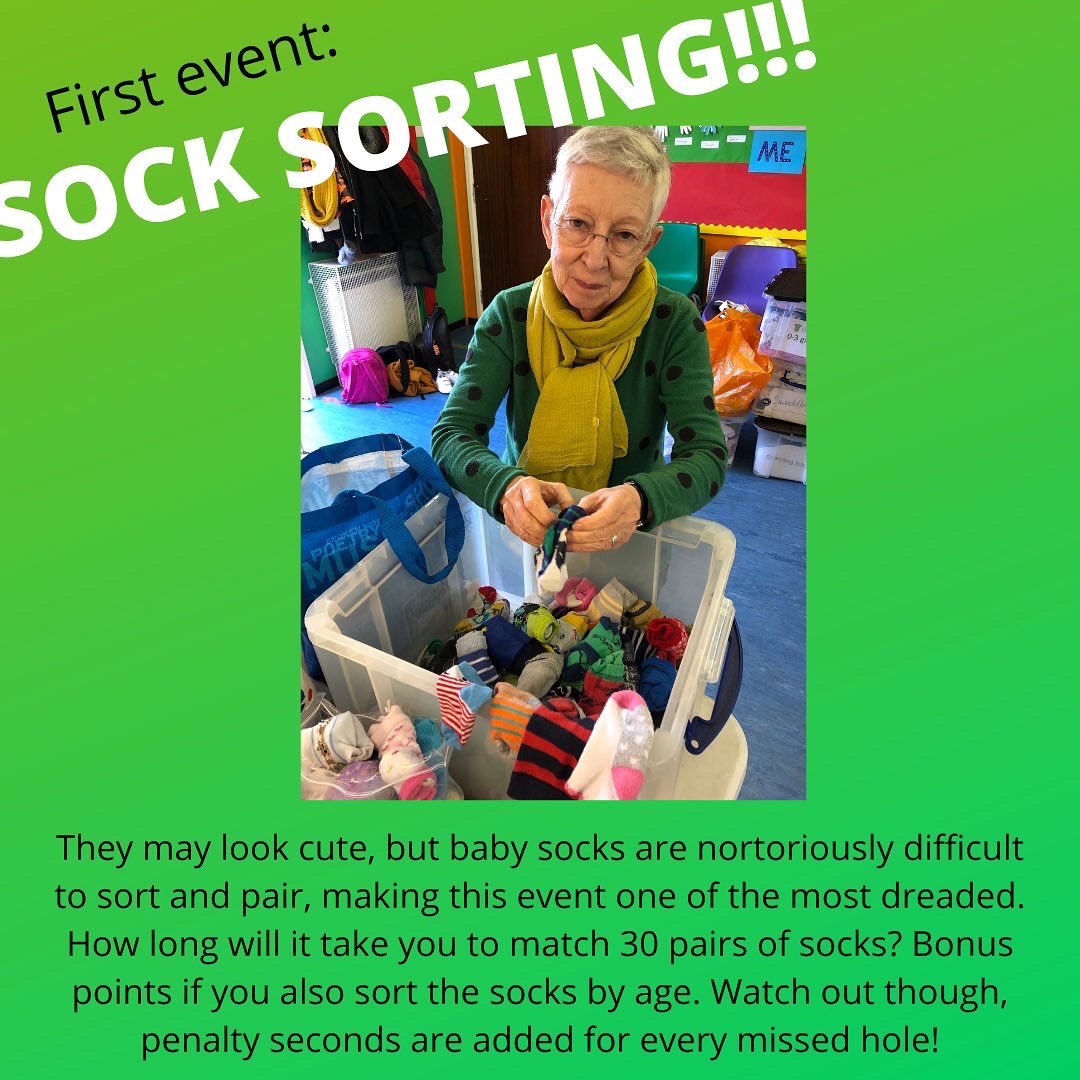 SmallProjectUK's tweet photo. While we’re on summer holidays, The Small Project is enjoying our own special type of sporting event. Tune in for the competition and see what is involved in running a baby clothes library. #makeasmalldifference @oasiswaterloo https://t.co/G7AeHKzNyE
