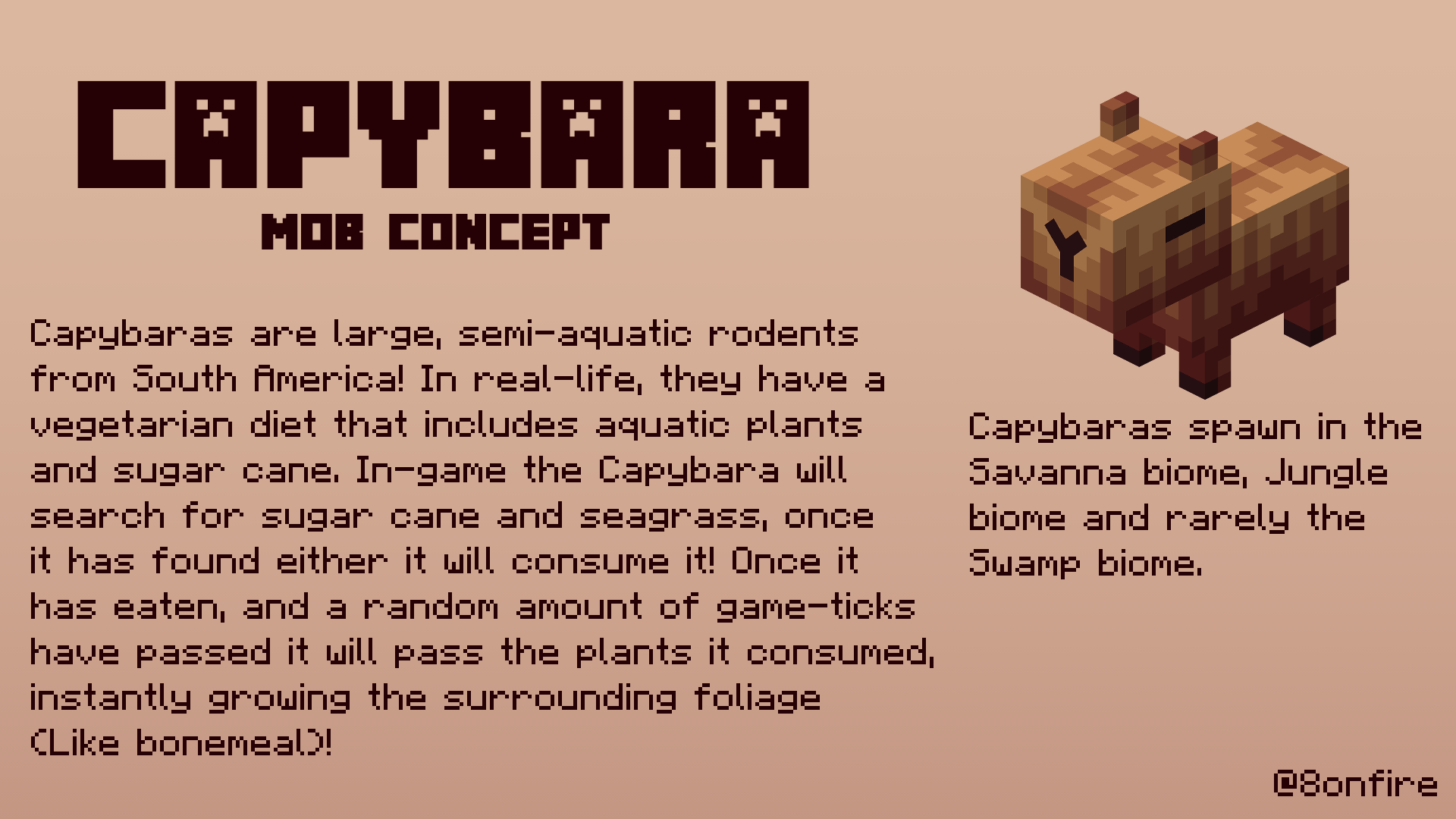 Capybara in Minecraft