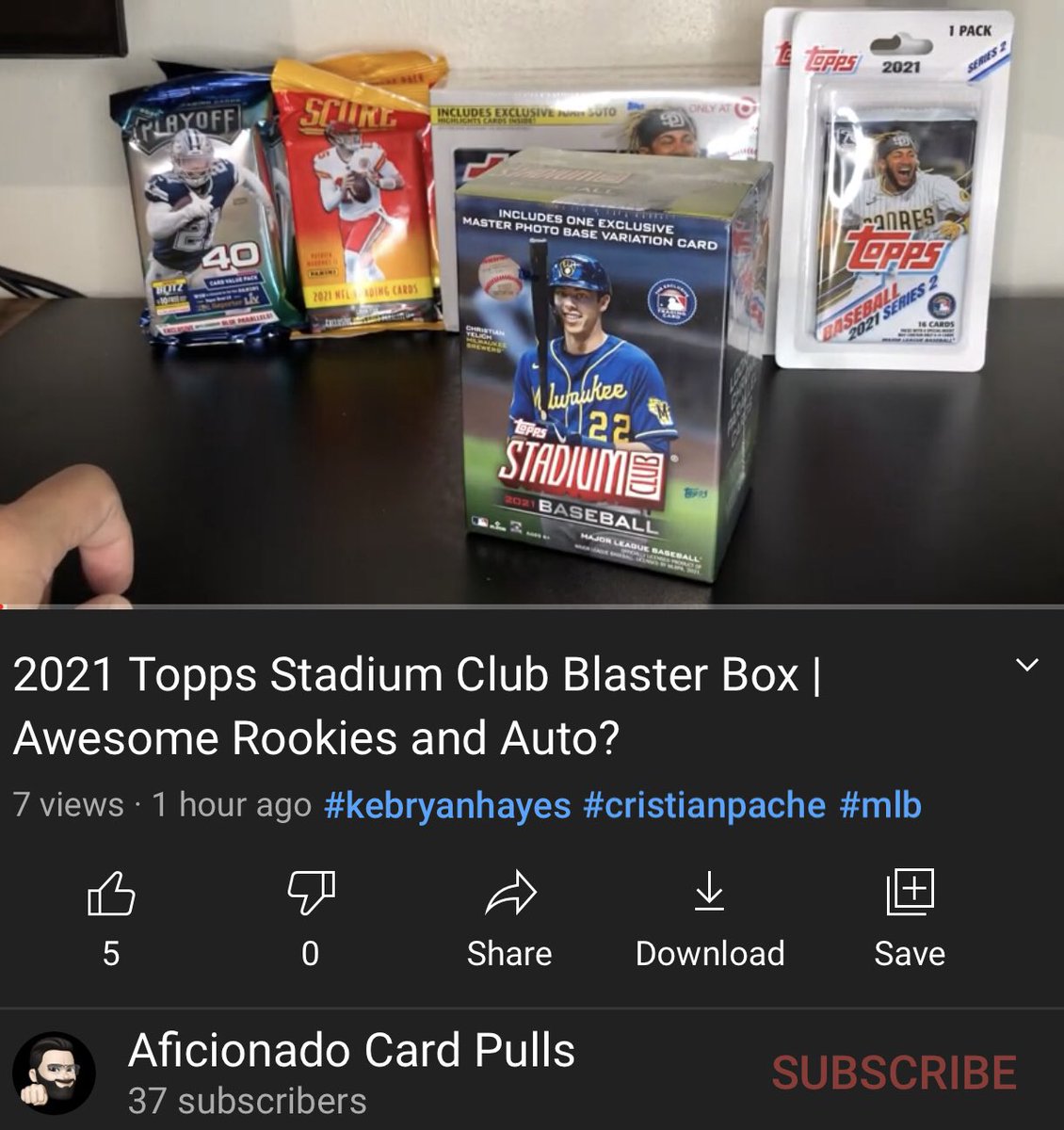 Feyo1616's tweet image. 2021 Topps Stadium Club Blaster Box | Awesome Rookies and Auto? youtu.be/gphLuLuKDeU