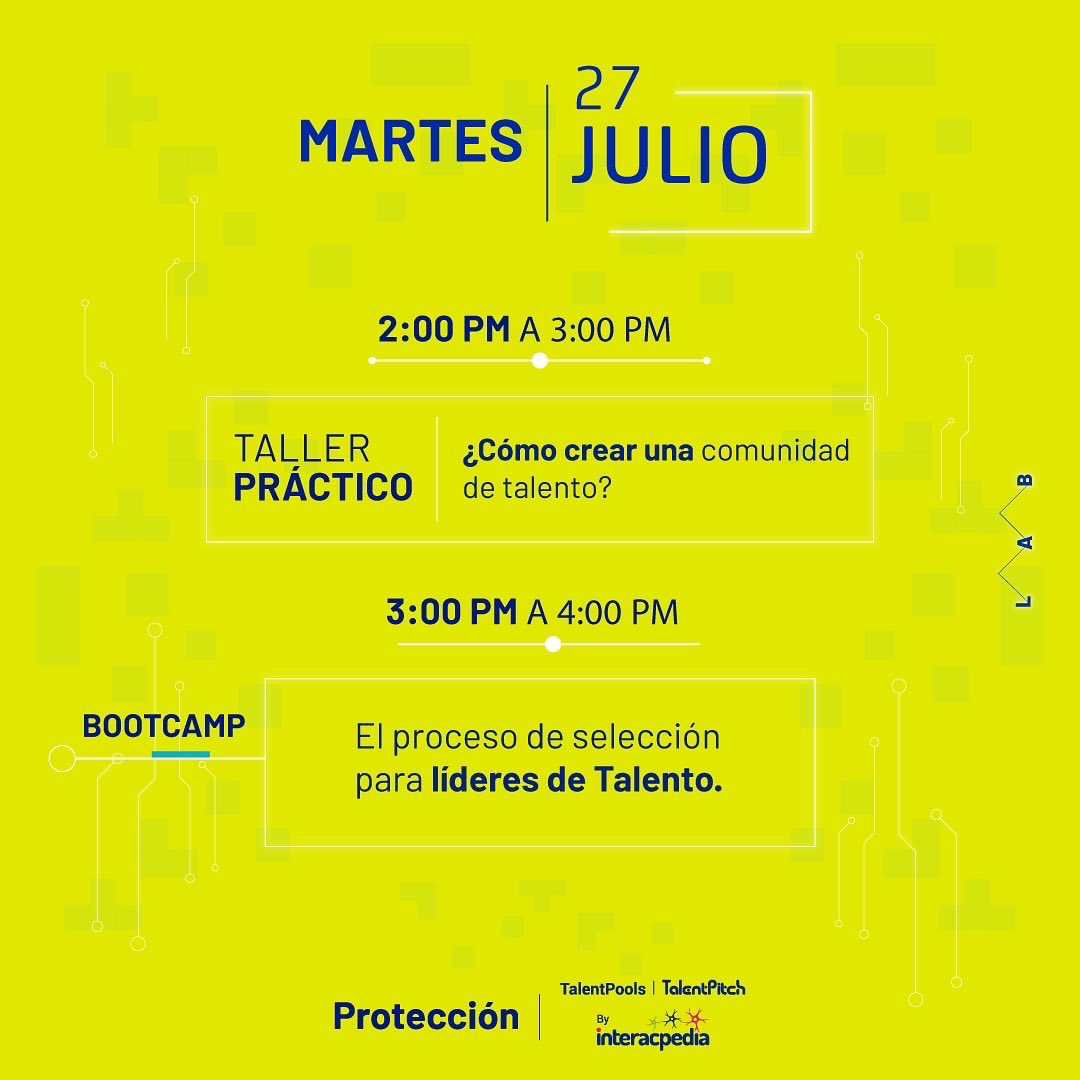 proteccion's tweet photo. Prográmate desde hoy para #LabDeTalento y conéctate con los talentos que siempre deseaste trabajar.
Conéctate a través de 👉🏻 https://t.co/pwF3QY8Ti5
En alianza con @Interacpedia 🤩 https://t.co/4KWmaZVERT