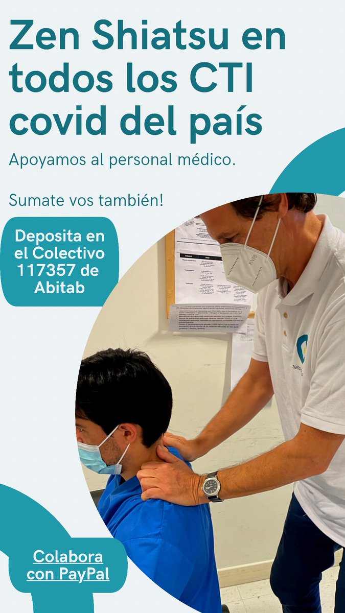 Empezamos nuestra gira de apoyo al personal de primera línea de cuidados covid y emergencias de salud pública en el interior. El  31/7 estaremos en el CTI de Treinta y Tres, después de dar más de 1500 sesiones gratuitas de Zen Shiatsu en hospitales de Montevideo. Sumá tu ayuda!