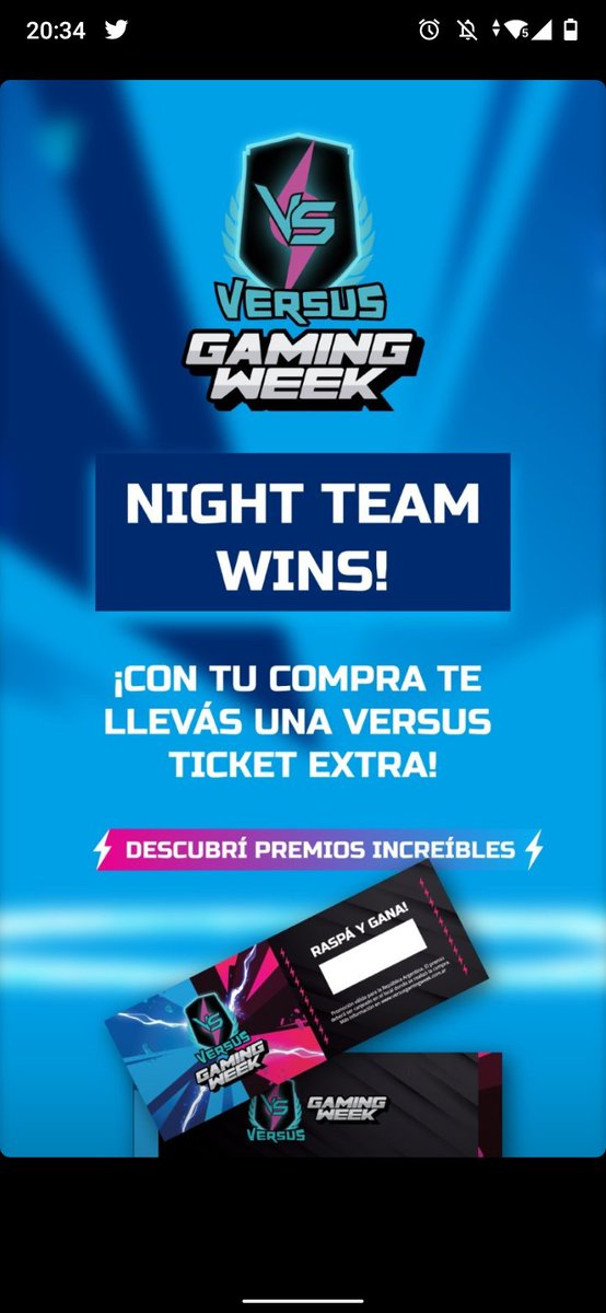 BeluSatu's tweet photo. ¡El #TeamNigth fue el ganador del Just Dance en el primer día del #VersusGamingWeek!
Mañana se viene el torneo de #FIFA 🔥
Atentis a las redes de @VersusGamingOk https://t.co/oGXRX5f9iN