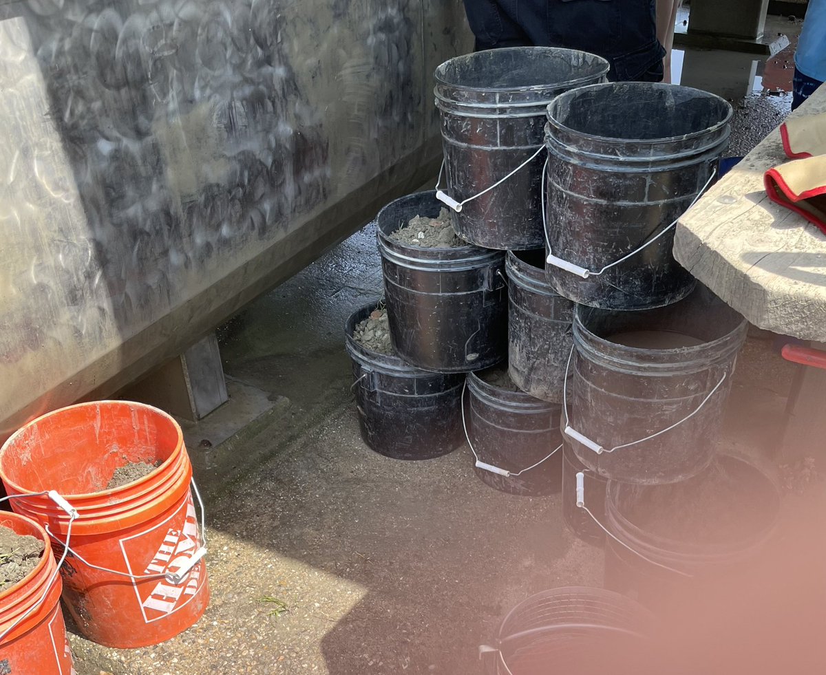 diglessfindmore's tweet photo. Day 3 Crater of Diamonds…
Dug and wash 11 1/2 buckets of gravel today. Yup…I pooped out with just 1/2 more bucket to fill. 

All gravel came out of the east drain. I’ll flip some centers when I get home. If there’re good I’ll post some  unsearched gravel for sale on eBay. Tt https://t.co/luvfbpyYDV