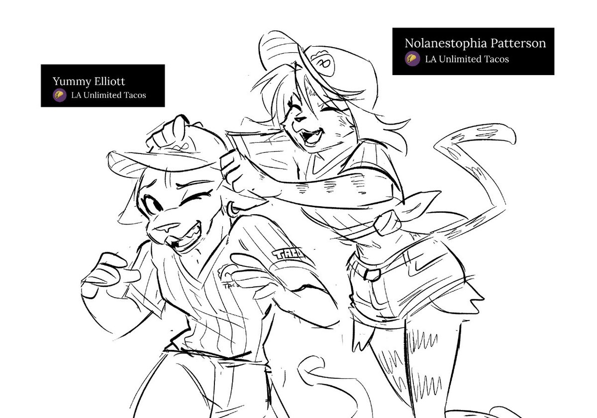 Fancymancer's tweet photo. Wow @tacoblaseball, the Sim let you have TWO catgirls? #blaseball https://t.co/q7SU4zb0eN
