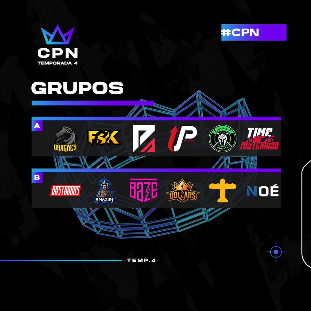 copanobru's tweet photo. Os grupos da #CPN estão definidos! Fala aí, quem estava curioso pra saber onde seu time favorito ficaria?
A Season 4 começa amanhã e como estamos? Ansiosos por esse momento, é claro! Bora que bora, dale que dale 🚀👊🏻 https://t.co/k0Kwfgiyiy