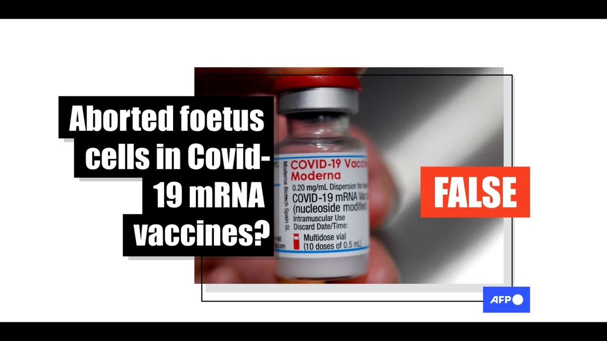 FactCheck: mRNA Covid-19 vaccines do not contain cells from aborted human fetuses 

Prof. <a href="/PakesGlobal/">Barry Pakes</a> shared his thoughts

buff.ly/2Vfg3jX via <a href="/AFPFactCheck/">AFP Fact Check 🔎</a>
