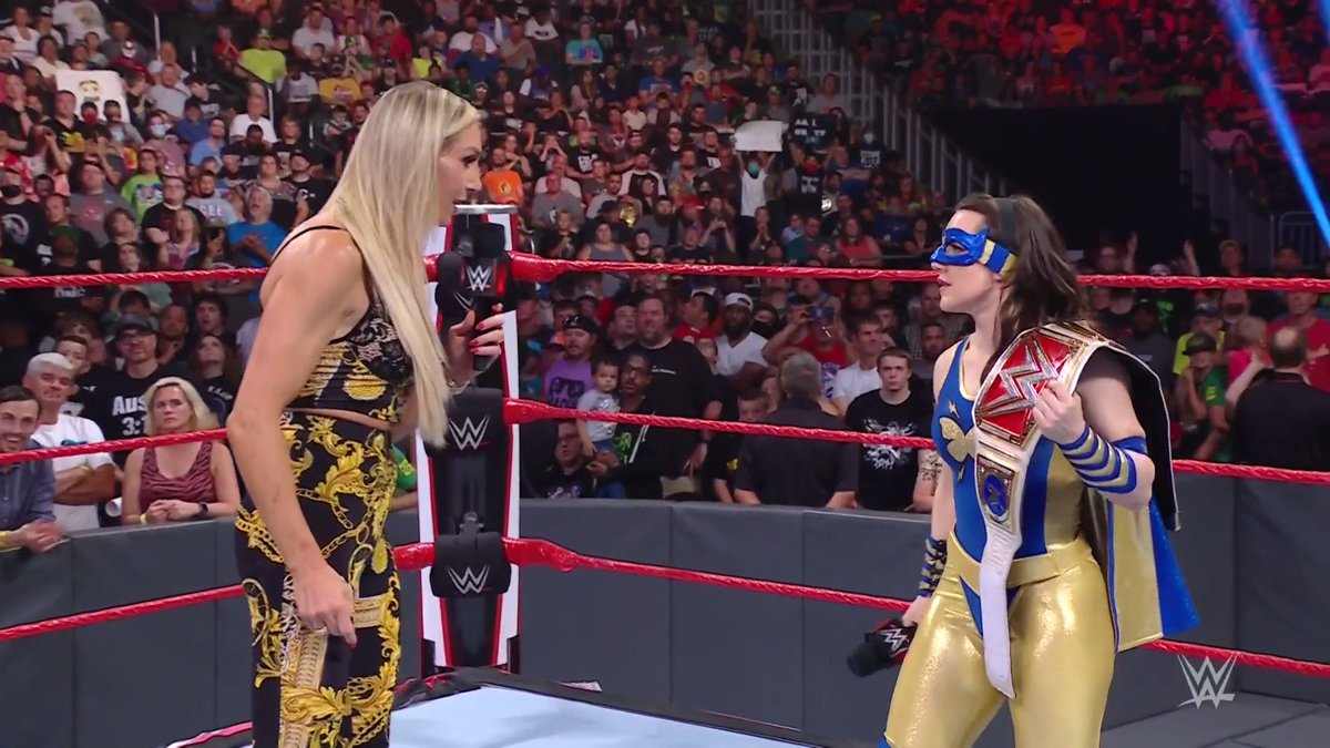 RT @WWE: OH IT'S ON TONIGHT ON #WWERAW!

Raw Women's Champion Nikki A.S.H. goes one-on-one with @MsCharlotteWWE! https://t.co/BIOXerPnjj