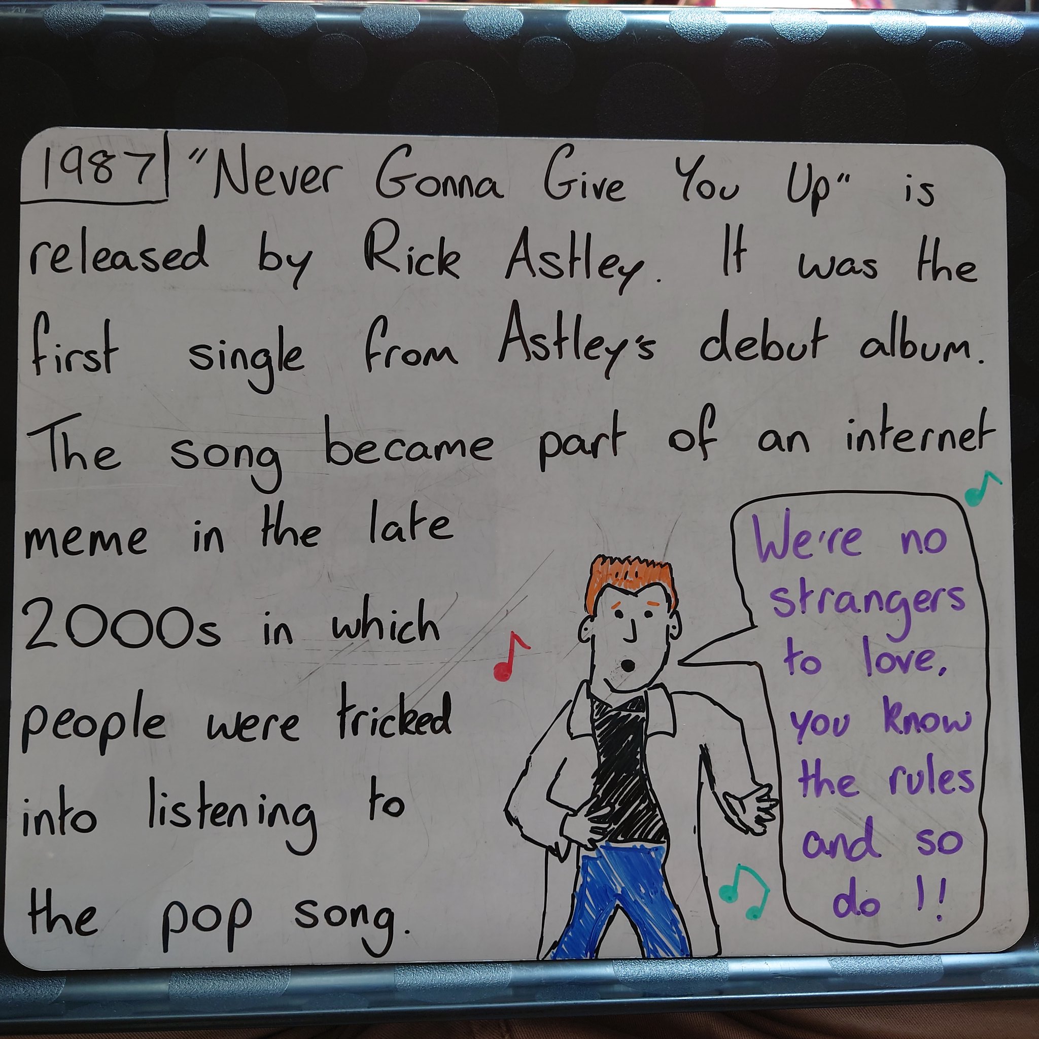 Never gonna give up rickrolling, Internetting