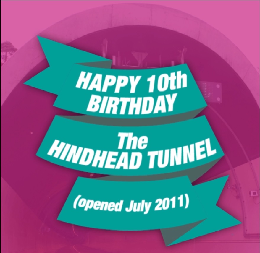 🎈Our tunnel is 10!🎂🎁
Happy Birthday, #HindheadTunnel!
Today we’re wishing the #HindheadTunnel in #Surrey a very happy tenth birthday! 😍
To celebrate,  please join us by RTing and wishing our tunnel a happy birthday #HappyBirthdayHHT