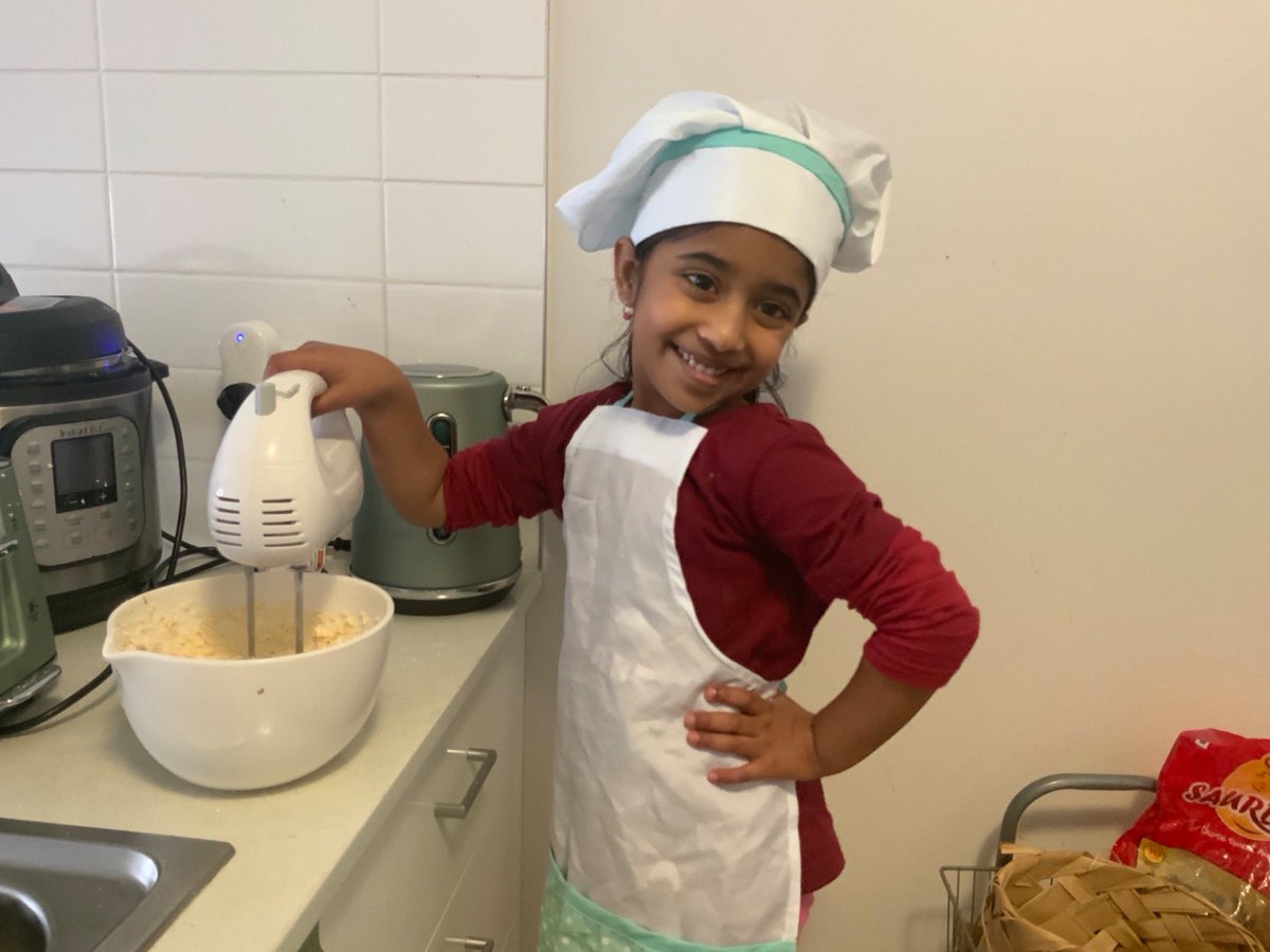 Love seeing our children engage in experiences at home with their families, building on literacy and numeracy skills. How much fun is baking?! 🍪🍰 <a href="/rosehillps/">Rosehill PS</a>