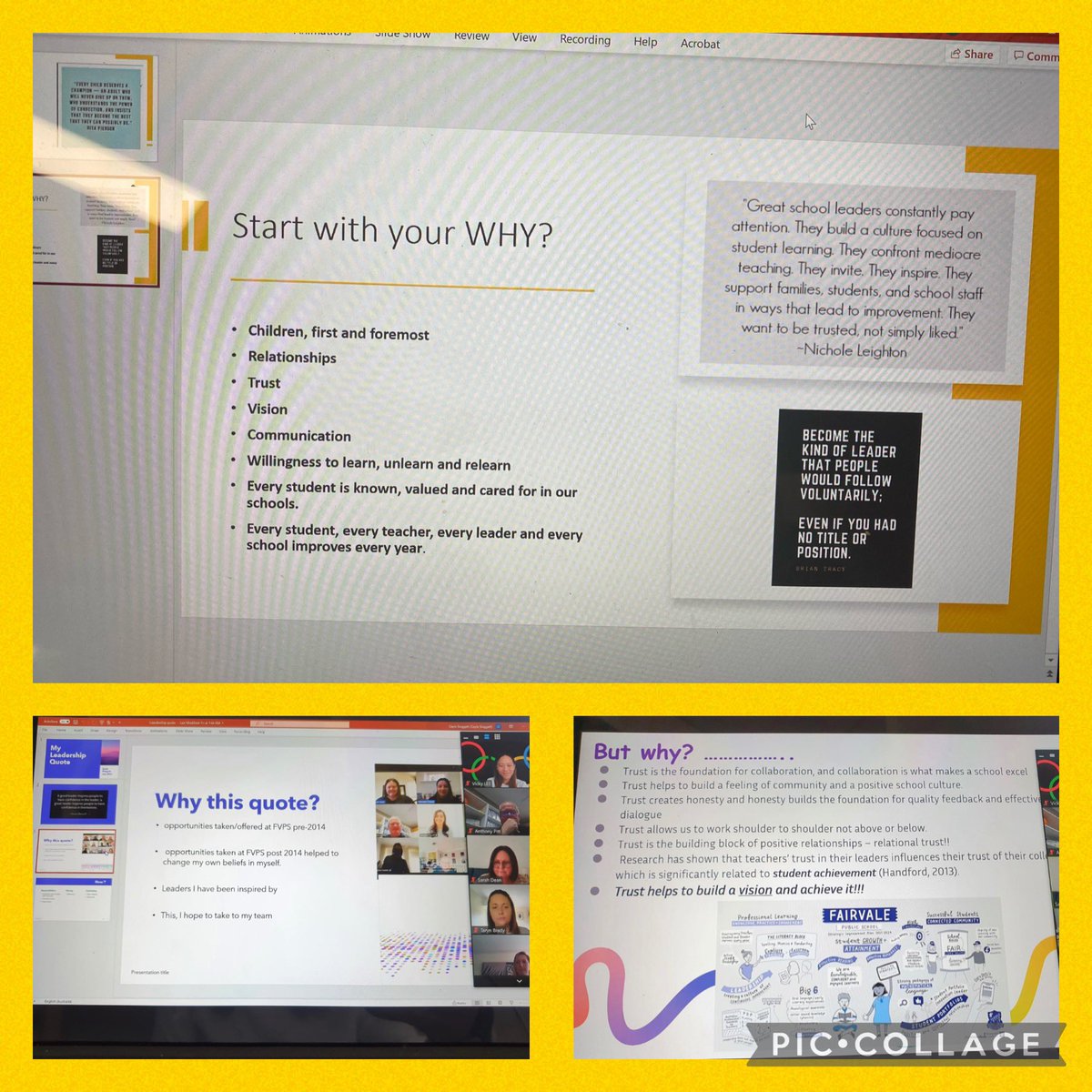 Exec PL task this week focused on leadership quotes. We all presented a leadership quote that provides inspiration and connectedness to excellence in learning, teaching and leading. It was a great team sharing session - authentic and reflective.😀👏🌟<a href="/fairvaleps/">FairvalePS</a> <a href="/lisaporter555/">Lisa Porter</a>