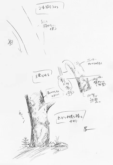 #RARUKUのマジでどうでもいいイラスト講座自己流それらしくなる木の描き方 