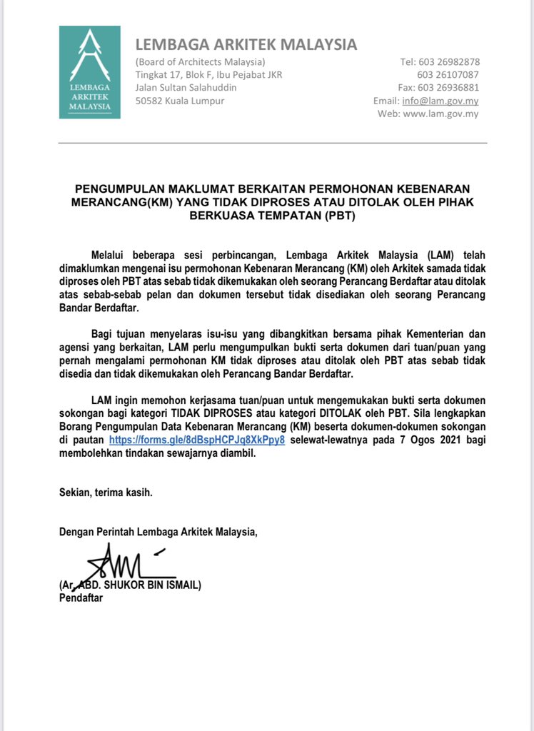 Lembaga Arkitek Malaysia Lembagaarkitek Twitter