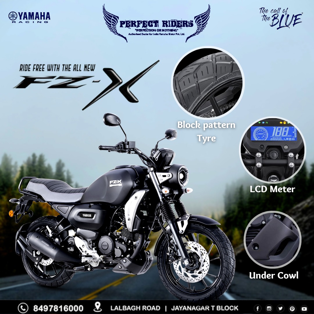 perfectriders1's tweet photo. The ride free concept is all about enjoying the ride on an open road with a comfortable neo-retro bike, like the All New Yamaha FZ-X. It simply means ride to feel the pleasure of freedom.
#RideFreeWithFZX #YamahaMotorIndia #YamahaMotorcyclesIndia #perfectridersbangalore https://t.co/Mr8LtDsZQG