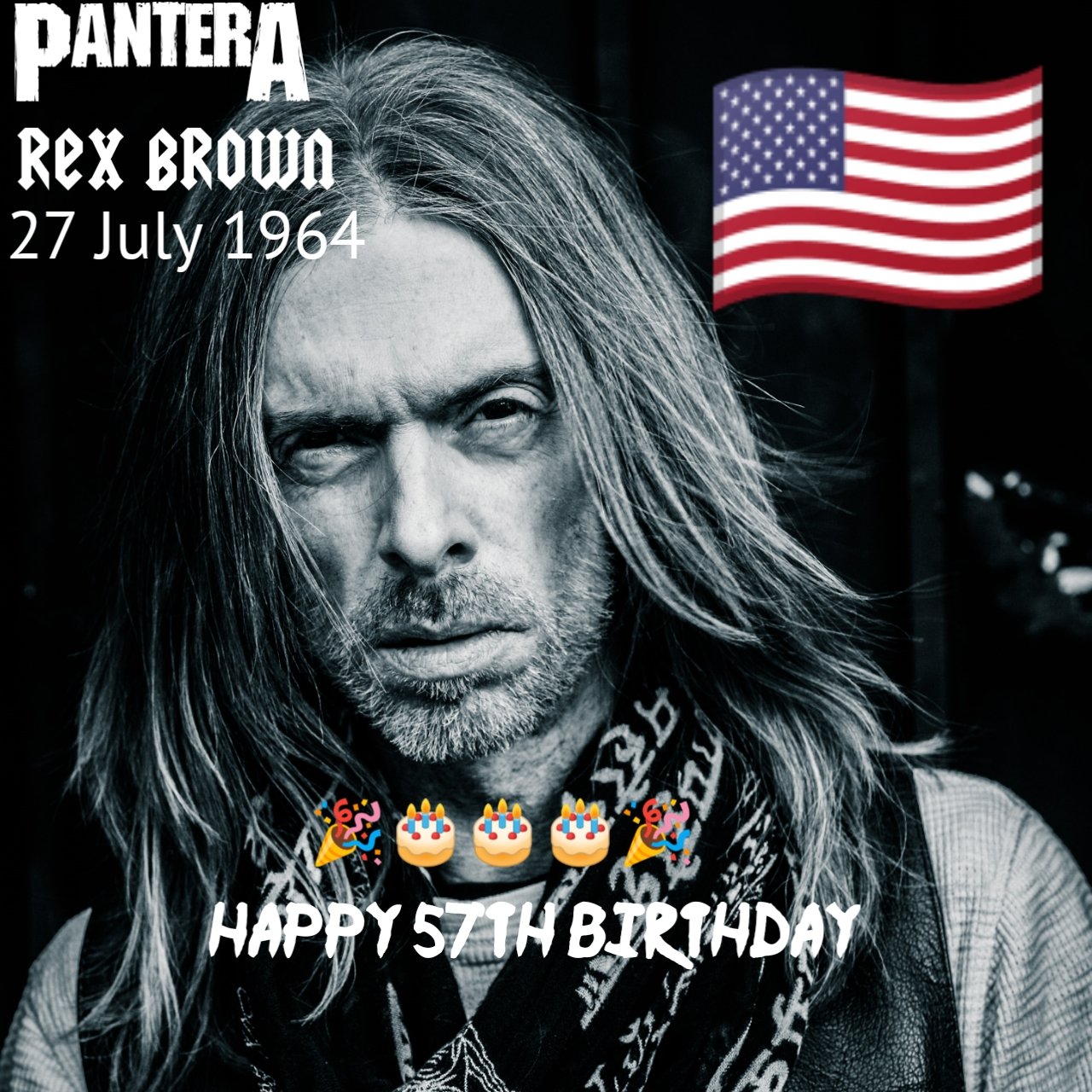   Happy Birthday Bassist Pantera,Rex Brown     
