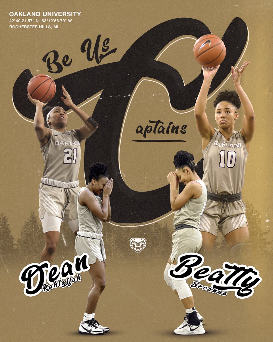 OaklandWBBall's tweet photo. Your 2021-22 @OaklandWBBall teams captains are....@KahlaijahD and @blillian01! Congrats ladies and well deserved!👏💪
🏀 https://t.co/VkSwoj7VET https://t.co/05wQI6BCib
