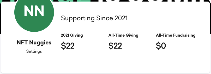 5 Sales of #NFT Nuggies already and already making a difference! To all holders of NFT Nuggies we thank you and appreciate all that you do to make this possible!
#NFTs #NFTGiveaway #charity #NFTartist 
opensea.io/collection/nft…