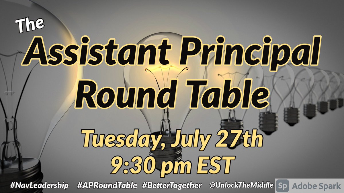 Mr_MooreBME's tweet photo. Join the conversation tomorrow at 9:30 pm! @UnlockTheMiddle #NavLeadership #APRoundTable #BetterTogether https://t.co/tVQZOVOBSK
