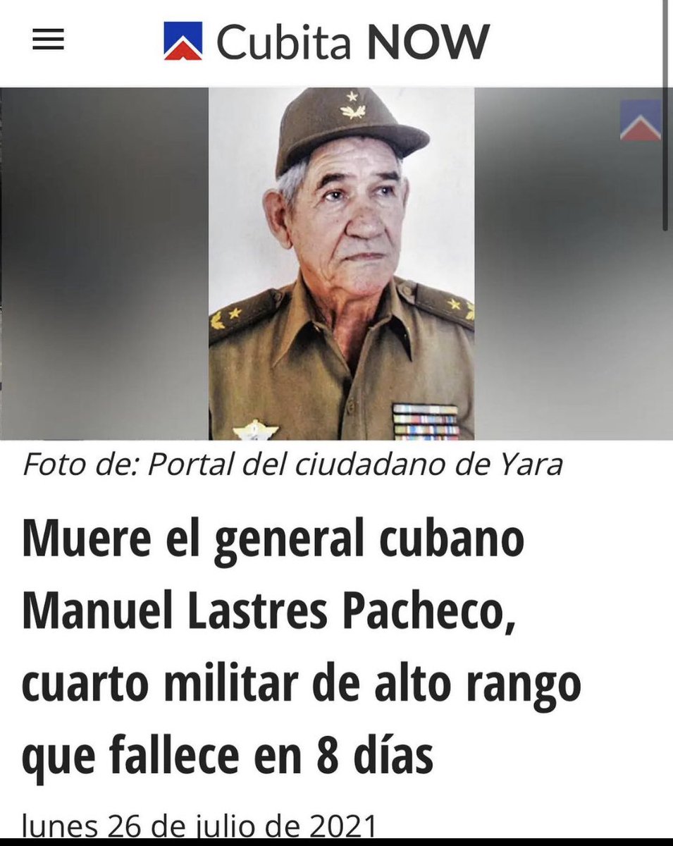marcorubio's tweet photo. High ranking military officials in #Cuba have had some incredibly bad luck lately 

4 of them have suddenly died in the last 8 days https://t.co/pUolsvKTvl