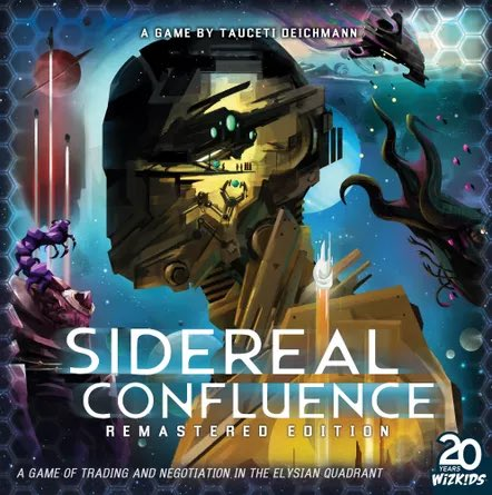 Kevin_Ellenburg's tweet photo. Played Sidereal Confluence for the first time yesterday!  An intense asymmetric trading game where the best collaborator wins! I played as the Unity and constantly traded my wild resources to other players at a slight profit. Excited to eventually play as all 9 species! https://t.co/0aCipaKen6