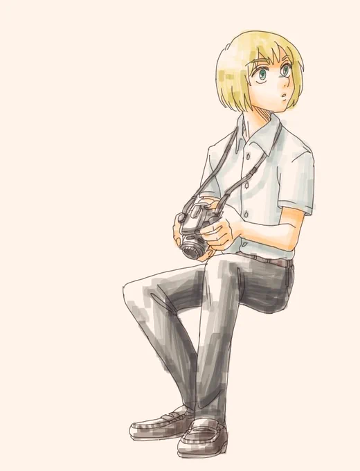 これは昔、部活シリーズで描いたのだけど、オリンピック観ててやはりスポーツは良いなと思って再掲! #進撃の巨人 #ファンアート 