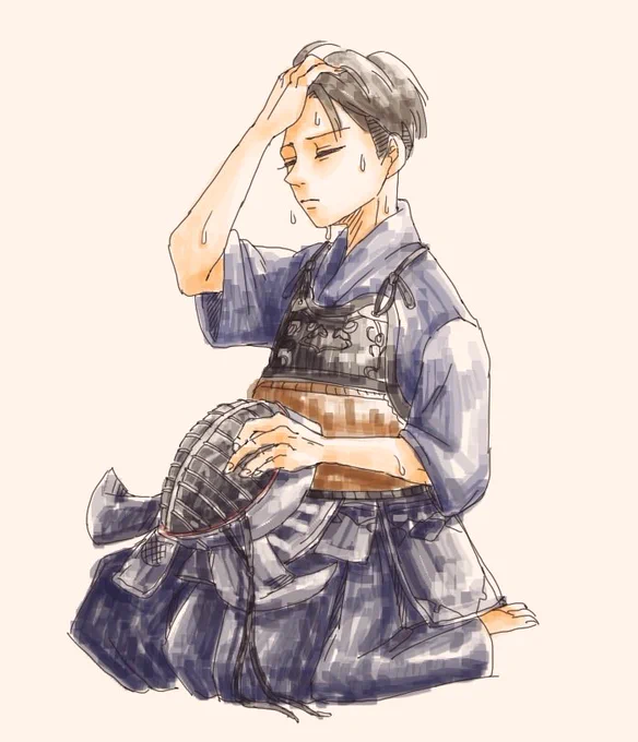 これは昔、部活シリーズで描いたのだけど、オリンピック観ててやはりスポーツは良いなと思って再掲! #進撃の巨人 #ファンアート 