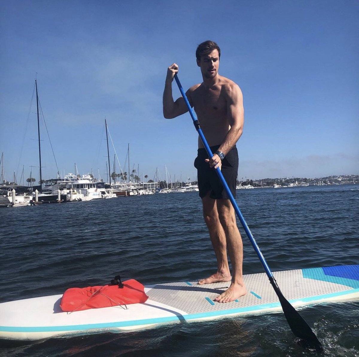 Paddle boarding for the first time