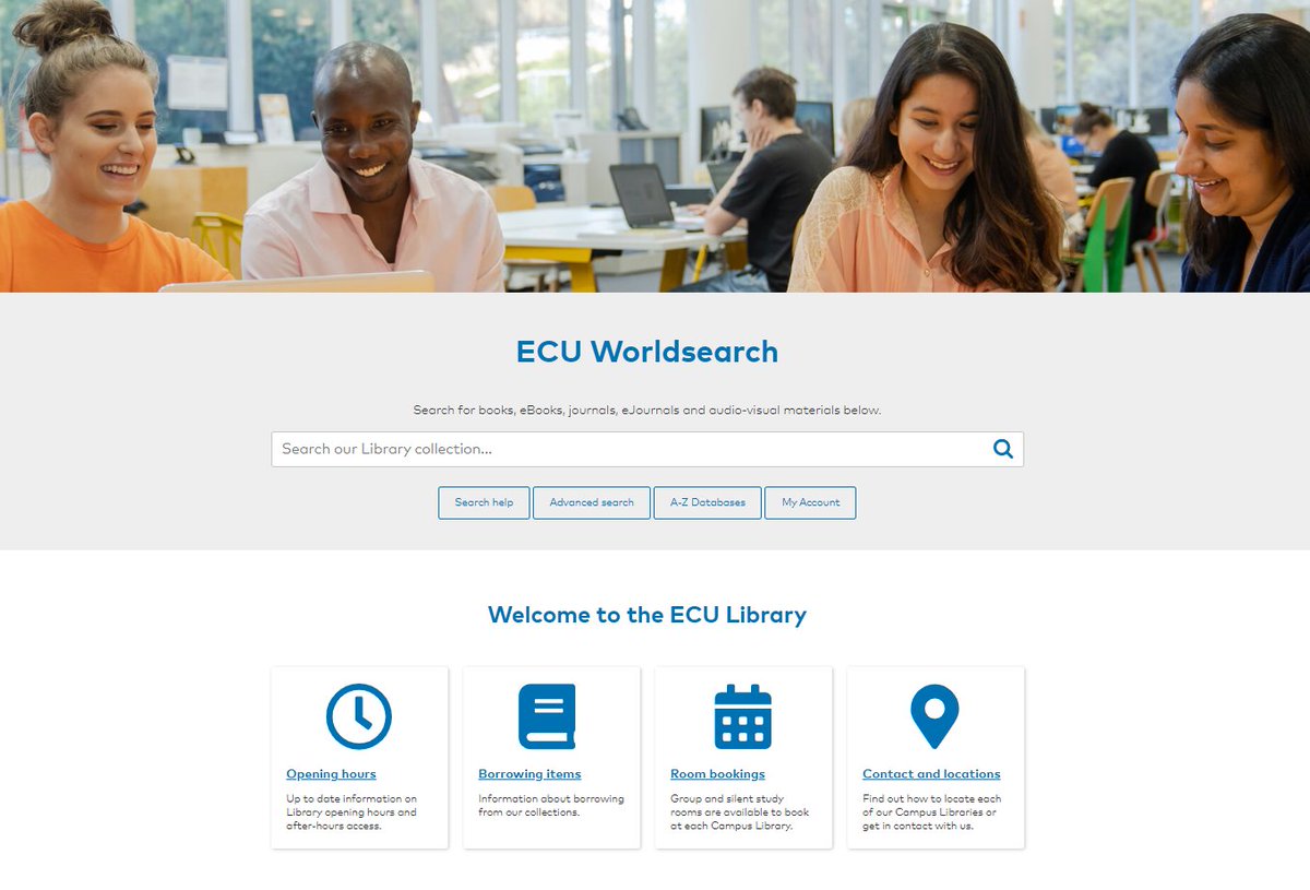 ECU_Library's tweet image. Campus Libraries are buzzing in week 1. Visit the Library website to find out about all our fantastic services, and how we support your study and research.
👀👋😀
ecu.edu.au/centres/librar…
@ECUGuild @EdithCowanUni