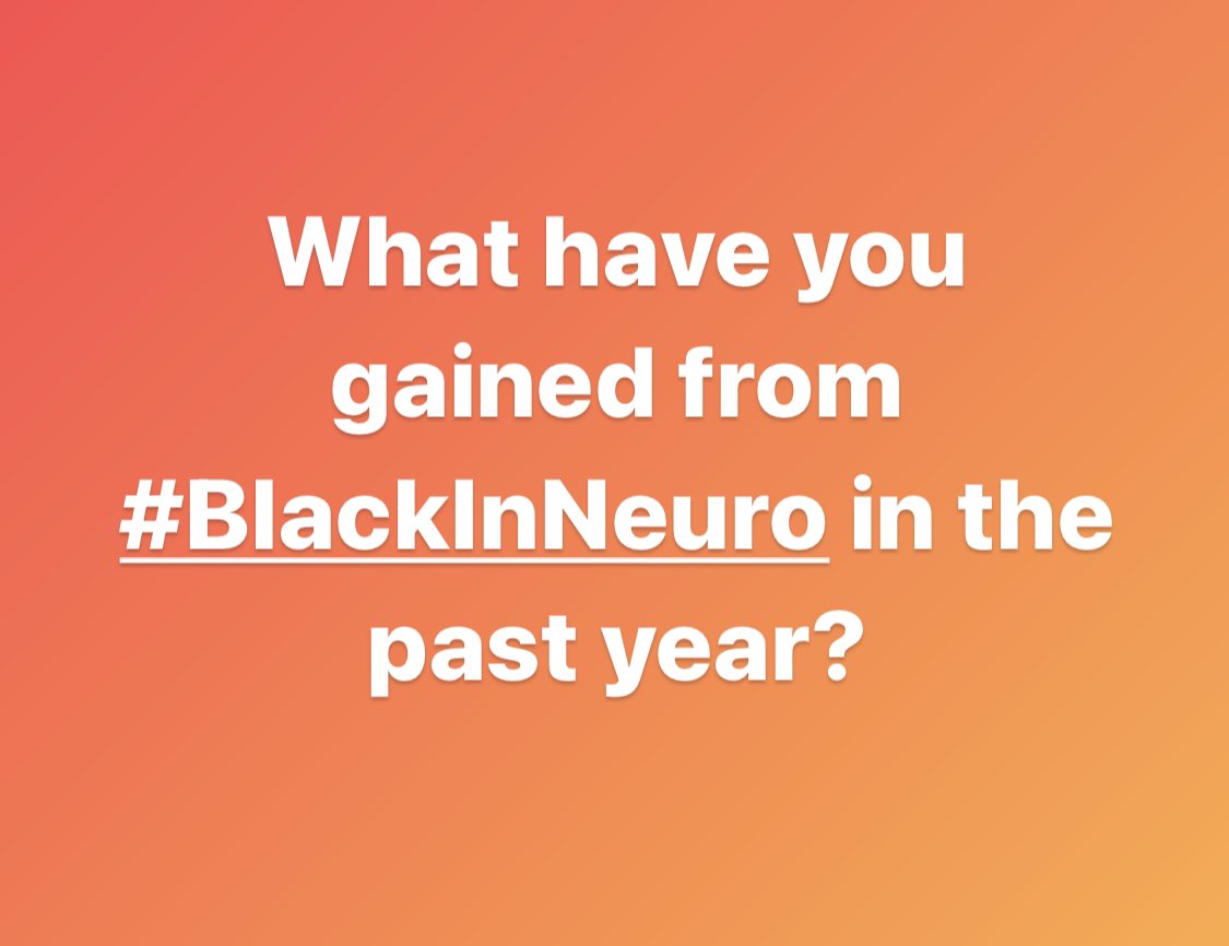 Asking because I really do want to know!

Did you make new friends? Feel a sense of belonging? Find a mentor/mentee? Learn something?

Please comment below 👇🏾 

#BlackInNeuroWeek2021 #BlackInNeuroRollCall