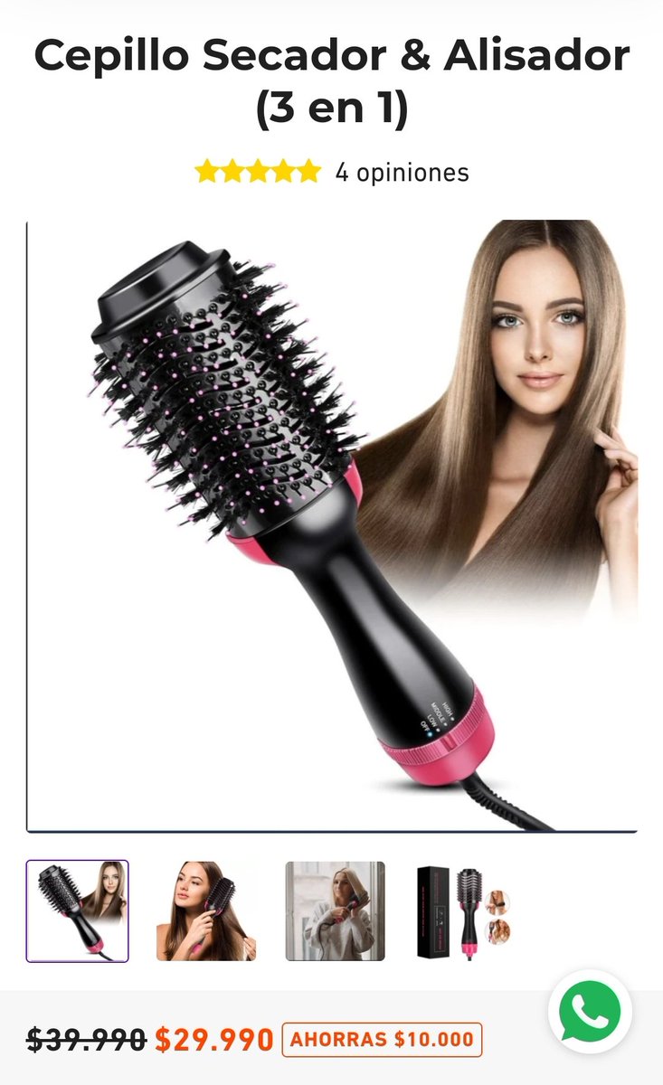 dani3082's tweet image. Vitrinié este cepillo, ahora me sale por todos lados cuando abro una página 🙄🙄, hasta q lo compré 🤭🤭 pero a mitad de precio... cómo puede variar tanto del precio desde 14 a 30mil??