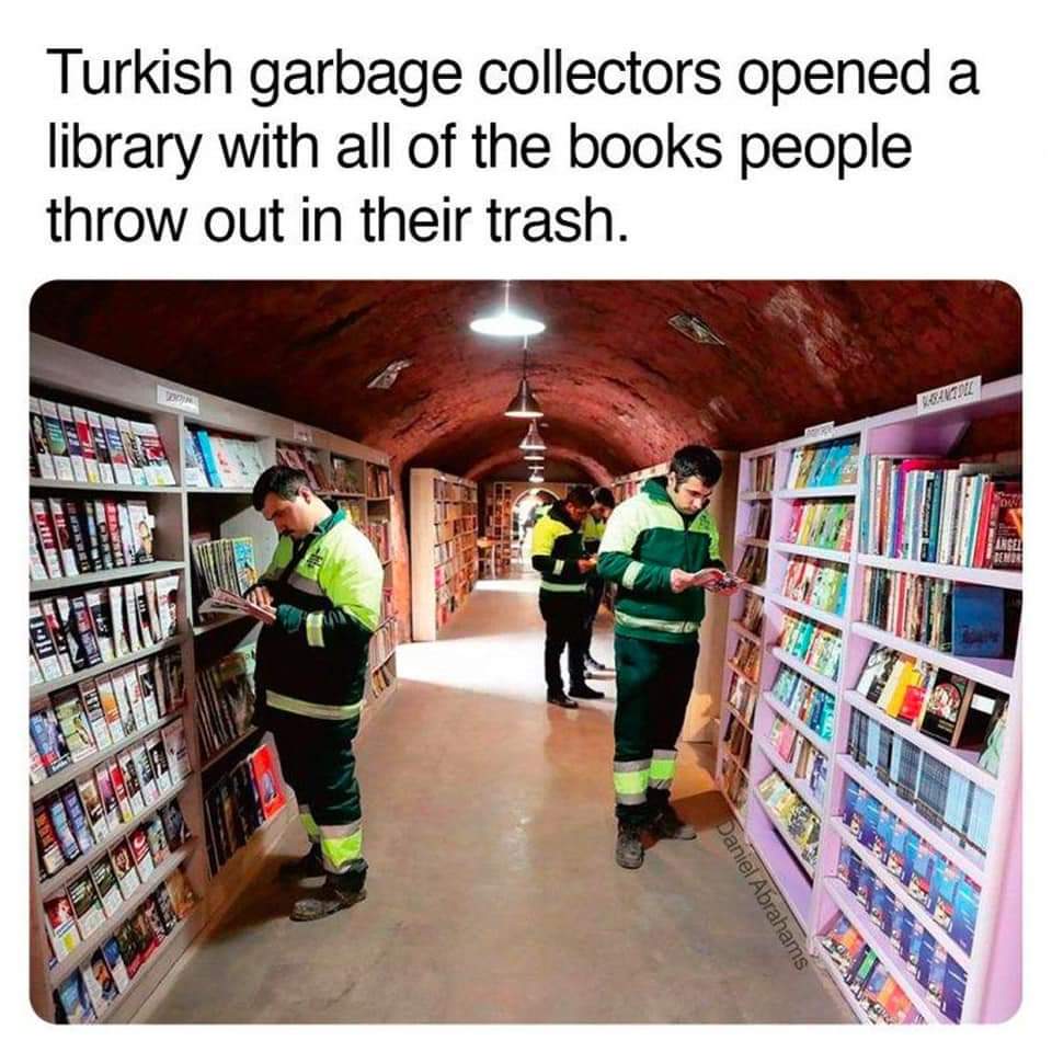Garbage for some, knowledge for others! Books will survive, knowledge will spread.