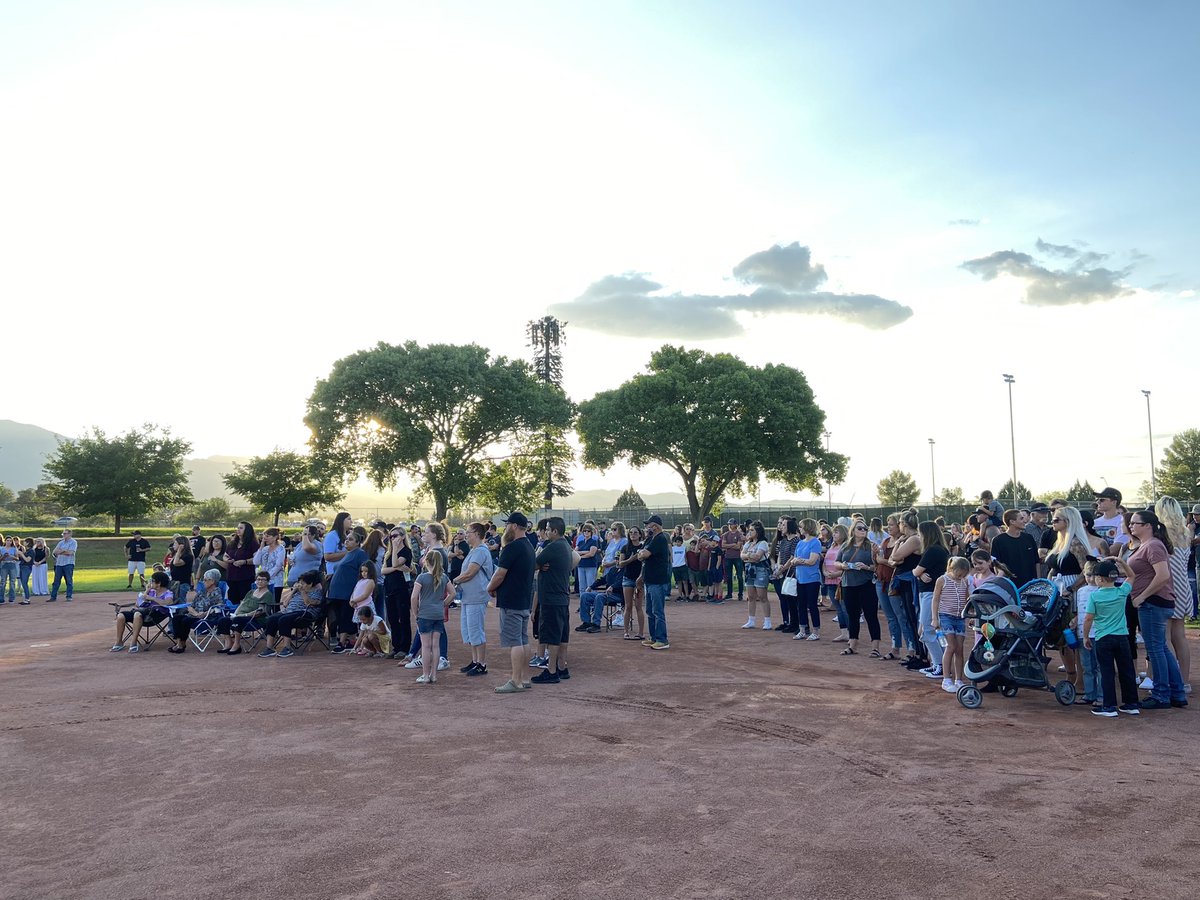 EmmaPLockhart's tweet image. Hundreds are at Mingus Union High School holding a prayer vigil for 16-year-old Faith Moore. The teen is still missing after flood waters swept her away Saturday night. #azfamily