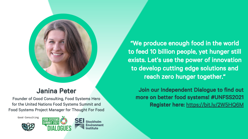 SEI_Asia's tweet photo. Meet Janina, trained nutritionist, is passionate about plant-based food. As a Food Systems Hero, she wants to build a future where everyone has equal access to food and resources. Don’t forget to register to listen to her story! https://t.co/VFN6ZKif0u https://t.co/wgDZHa7xYR