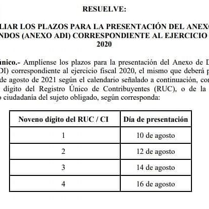 ACCONSETSA's tweet photo. 📌 Habilitada la nueva versión del Anexo de Dividendos #ADI para sociedades y personas naturales. Más información en ➡️ https://t.co/PgSoCuCWly
Les adjuntamos las fechas de presentación https://t.co/o7NJlPCAOJ