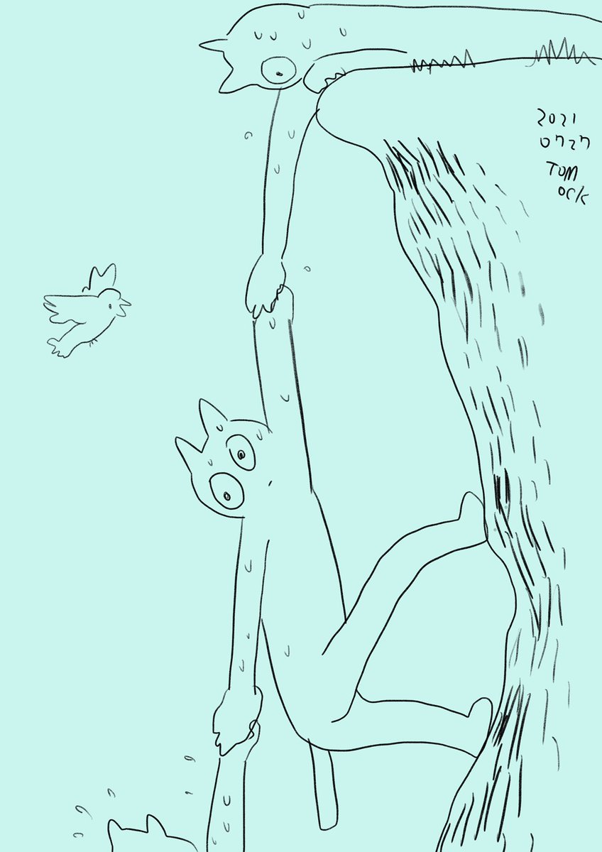 To_mock's tweet photo. 20210727 TomokuniYui drawing 

#draw #drawing #tomockdrawing #Illustrations #art #neko #noraandqulz #nora #qulz #fresco #AdobeFresco #イラストレーション #ドローイング #アート  #ネコ #ノラ #クルツ #ノラとクルツ https://t.co/mupygaJkRx