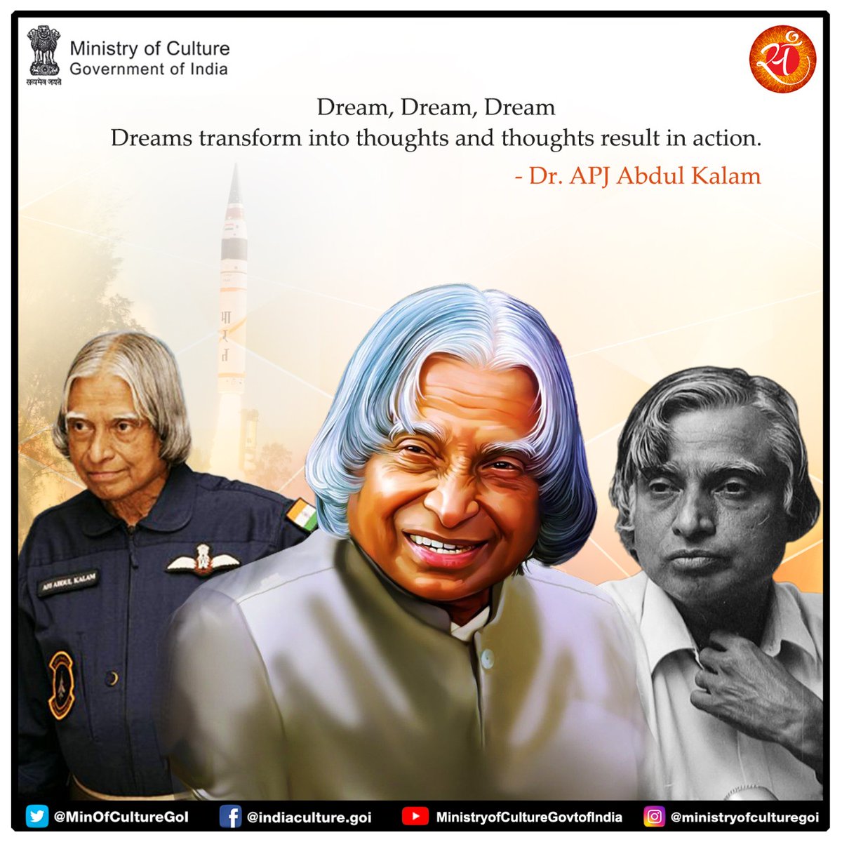 Remembering former President of India,Bharat Ratna Dr #APJAbdulKalam on his death anniversary.He was an epitome of intellect, wisdom &amp; simplicity. Fondly called as people's President &amp; the Missile Man of India,his ideals continue to be an inspiration for the people of our country