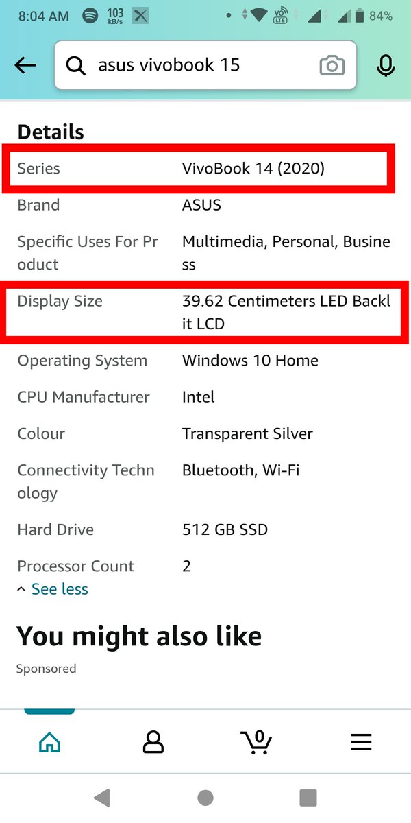 HegdeAmogha's tweet photo. @amazonIN  One of your #PrimedayLaunch Laptop has different display sizes in product title and product description. Which one to trust???Please launch products with proper product description.
product-Link:https://t.co/tAFhL7ZTBU

@ASUSIndia 
@JeffBezos 
#TrustIssueswithAmazon https://t.co/wfc9mvK477