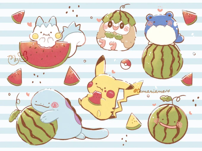 スイカとポケちゃんたち🍉

#スイカの日 