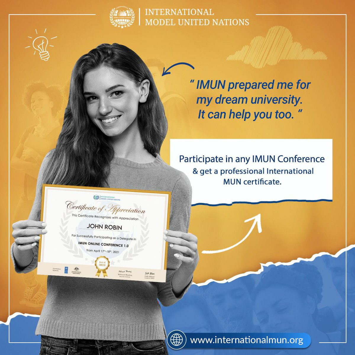 RajuKumar9525's tweet photo. It's your chance to experience the workings of a real IMUN from the comfort of your home and at a fraction of the cost. Limited seats, apply now 💥
🔴 Register at  https://t.co/IdWgKH37s4
🔵Participation Fee: 9 USD Only

#InternationalMUN #mun #imun #modelunitednations #imun2021 https://t.co/zng9unvvS9
