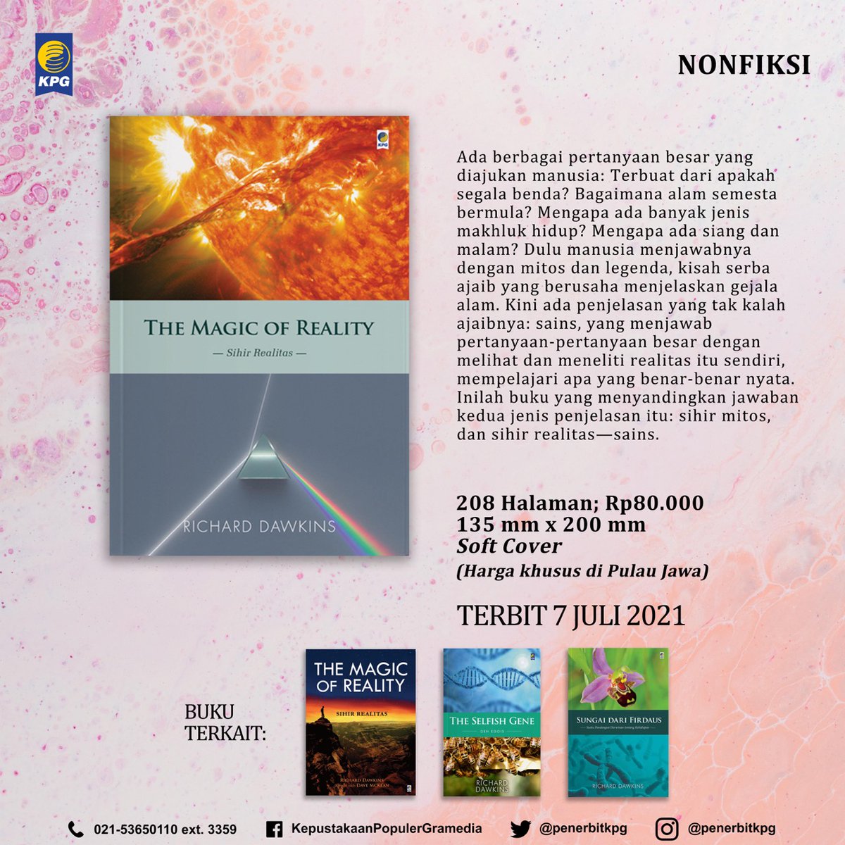 penerbitkpg's tweet photo. 2. The Magic of Reality (Sihir Realitas)
Edisi teks (textbook), tanpa ilustrasi.
https://t.co/XBJ00RO0FU
#TheMagicofReality #BukuRichardDawkins https://t.co/7H7qioEm5P