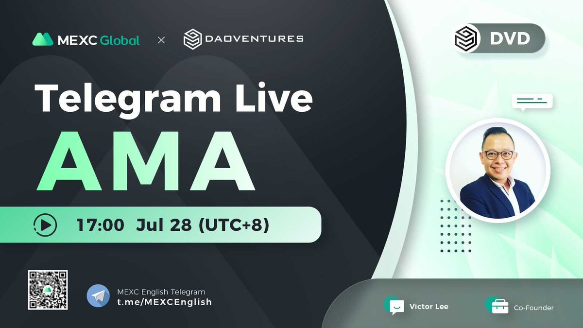 BroBean88's tweet photo. 🌟@MEXC_Global AMA with @VenturesDao $DVD

📍Tele group: https://t.co/5j0e5hBxbg
⏰17:00 Jul 28 (UTC+8)

✅Follow @VenturesDao &amp; @MEXC_Fans
✅RT &amp; Like &amp; Tag 3
✅Comment

🌈6 ppl * 5 $USDT 

Join us to learn more about @VenturesDao &amp; #giveaway🔥🔥 https://t.co/sBR3tJs3cW
