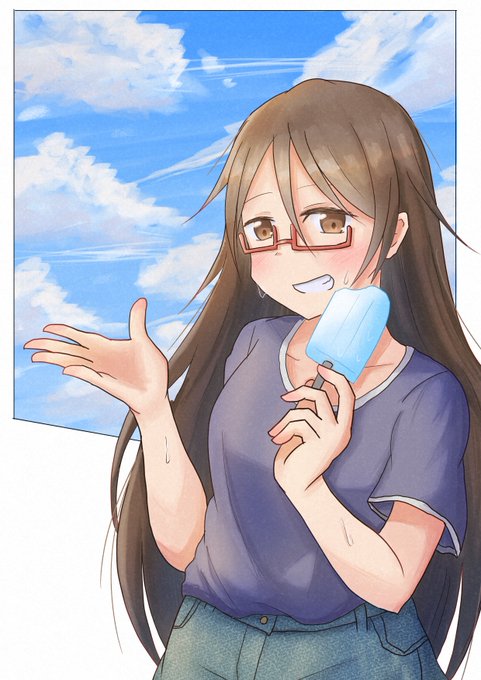 一週間原神に没頭しててなんも描いてなかったので夏っぽいおさけちゃんを筆慣らしかねて描きました 