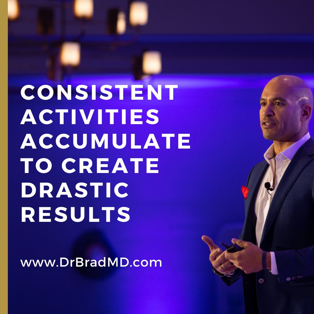 DrBradMD's tweet image. Consistent activities accumulate to create drastic results.  Focus on consistently hitting singles, which is how the vast majority of runs and results are achieved.

#consistency #dailyaction  ##smallstepstobigchange #results #mindset #DrBradMD #ElitePerforMENce