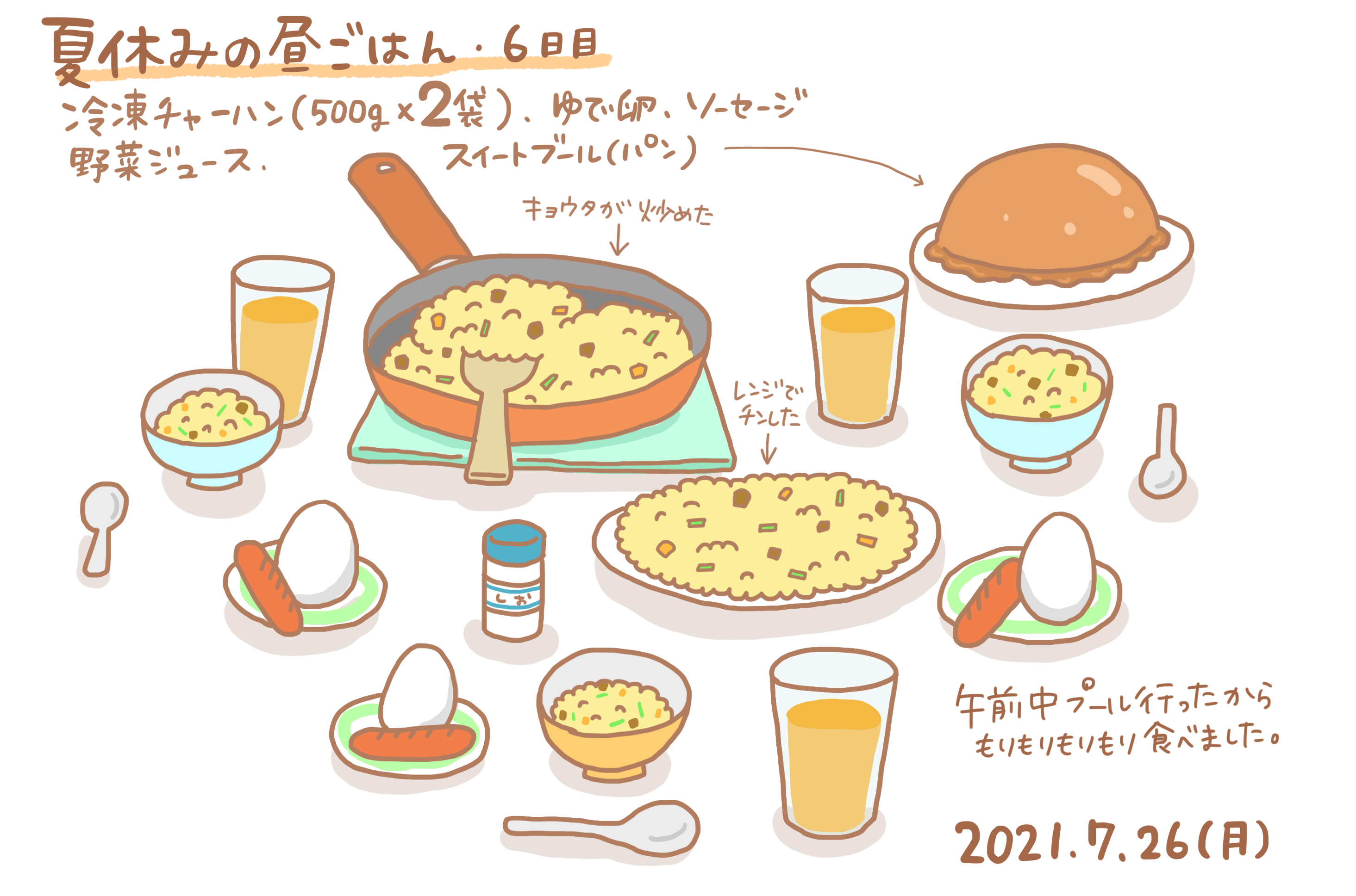 ラム カナ 今年は夏休みのお昼ご飯をイラストで残そうかな と思ってインスタのイラスト アカウントにゆるーくアップしてます 皆さんもごはん作りお疲れさまです T Co Xwtgarnjaj T Co 2ofofh2uks Twitter