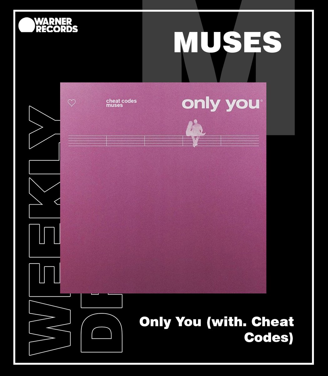 warnerecordsrp's tweet photo. 𝗪𝗲𝗲𝗸𝗹𝘆 𝗗𝗿𝗼𝗽: Only You
Conoce el lanzamiento más reciente de Muses, en conjunto con Cheat Codes. Puedes encontrar esta y más de sus canciones en todas las plataformas digitales. No te olvides de añadirla a tus listas de favoritos. #OnlyYouxMUSES #PridewMUSES https://t.co/lHySWcu0vH