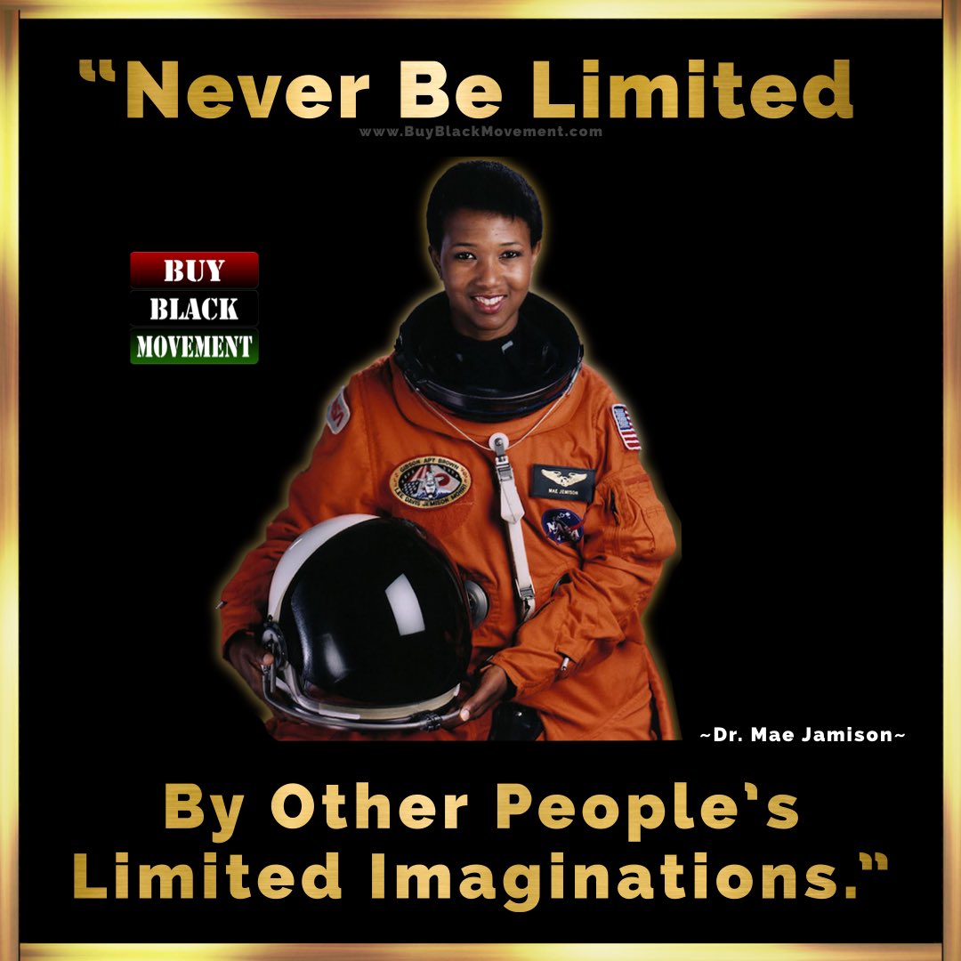 buyblackmovemnt's tweet photo. As Black people, the sky is our limit.
✊🏾Brought to you by https://t.co/njgwxL3j2L
#blackwoman #maejamison #blackachievers #blackonblack #unapologeticallyblack #african #afrika #africa #blackeconomics #blackconsciousness #supportblackbusinesses #melanin #blackowned #blackisking https://t.co/YKVz8wlL6K