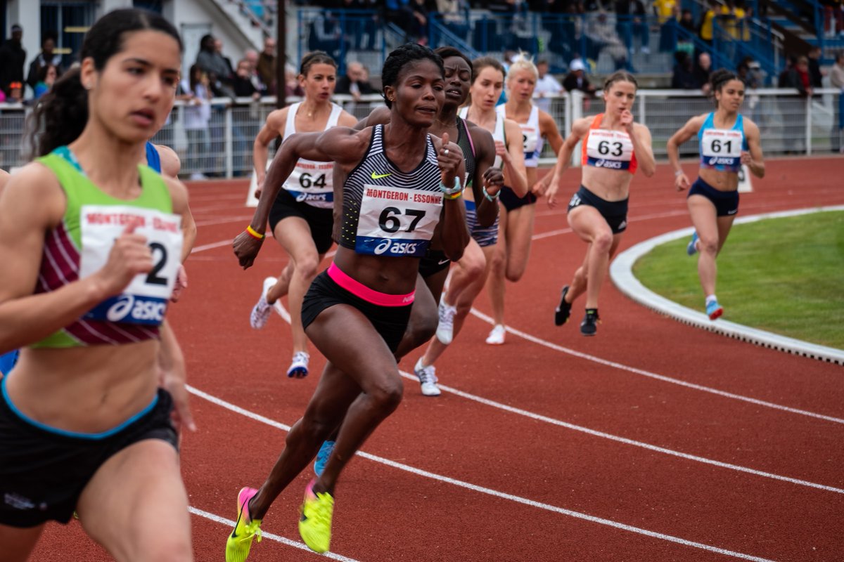 Women athletes running in a race.